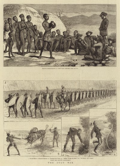 Zulu Savaşı (gravür) by English School