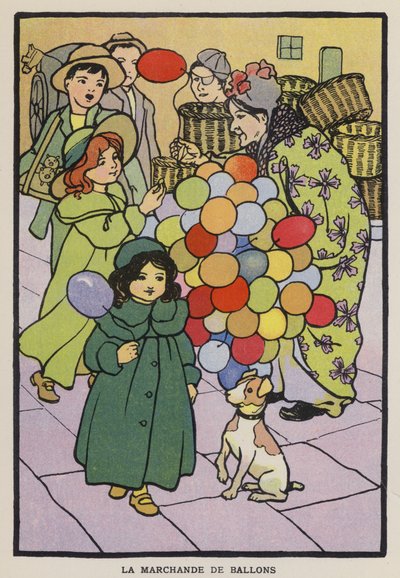 Balon satıcısı (chromolitho) by English School