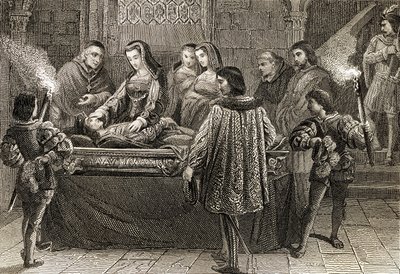 The burial of Philip the Handsome (1478-1506)  by English School