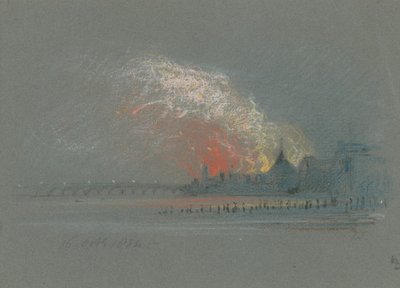 Parlamento binalarının yakılması, 16 Ekim 1834 by English School