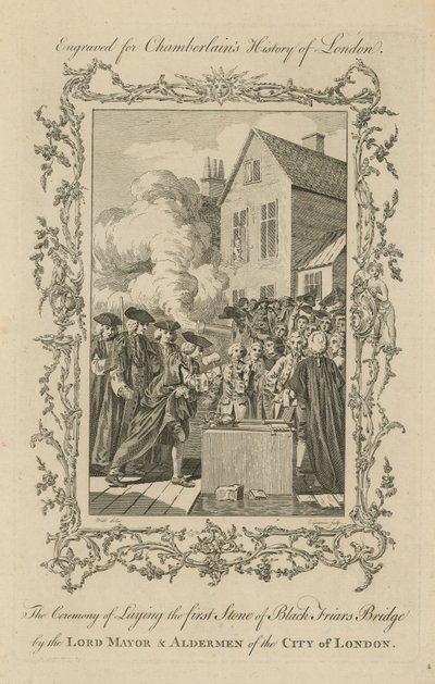 Blackfriars Köprüsü'nün ilk taşını atma töreni by English School