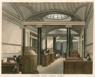 Müzayede Martının kahve odası, St Bartholomews Lane, Londra by English School