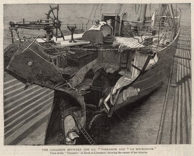 SS Toreador ve La Bourgogne arasındaki çarpışma; Liverpool