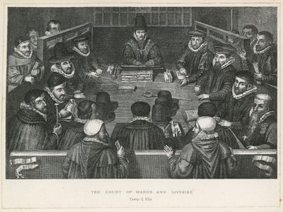 Kraliçe I. Elizabeth zamanında koğuşlar ve üniformalar mahkemesi by English School