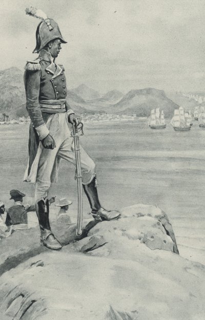 Zavallı Toussaint LOuverture'ün ölümü yaklaşıyor, siyah lider Napolyon'un kendisini yok etmesi için gönderdiği filoyu izliyor. by English School