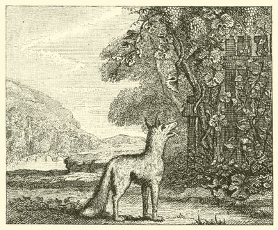 Tilki ve üzüm (gravür) by English School