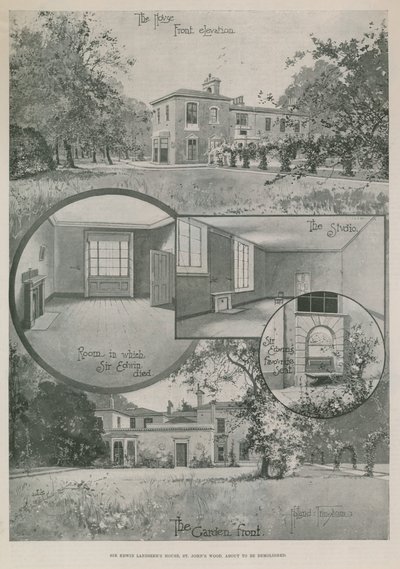 Sanatçı Sir Edwin Landseer'in evi by English School