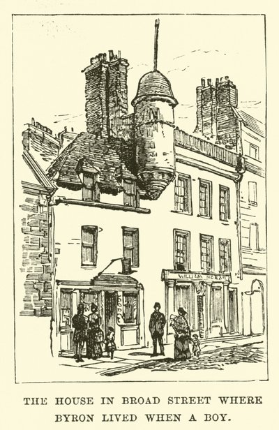 Byron'ın bir çocukken yaşadığı Broad Street'teki ev by English School