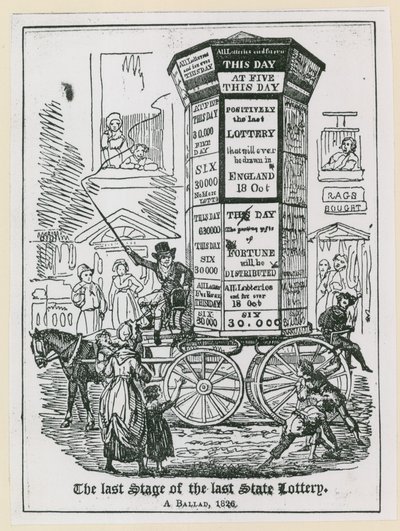 Son devlet piyangosunun son aşaması. Bir balad 1826 by English School