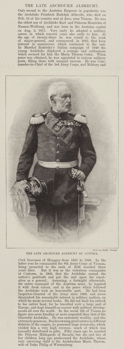 Avusturya Arşidükü Albrecht (gravür) by English School