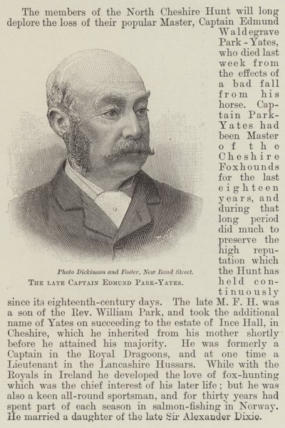 Rahmetli Kaptan Edmund Park-Yates (gravür) by English School