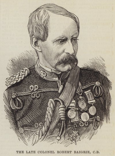 Merhum Albay Robert Baigrie, CB (gravür) by English School