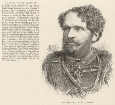 Merhum Kont Julius Andrassy (gravür) by English School