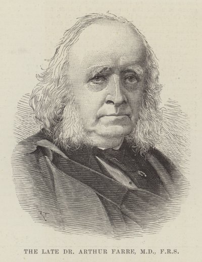 Merhum Dr Arthur Farre, MD, FRS (gravür) by English School