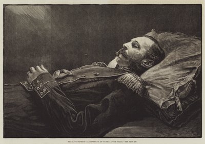 Ölümünden Sonra Rusya İmparatoru Alexander II (gravür) by English School