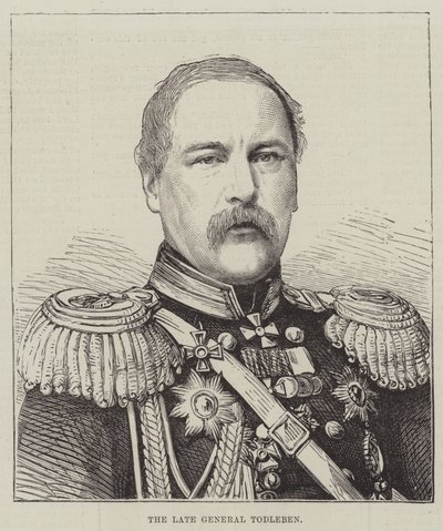 Geç General Todleben (gravür) by English School