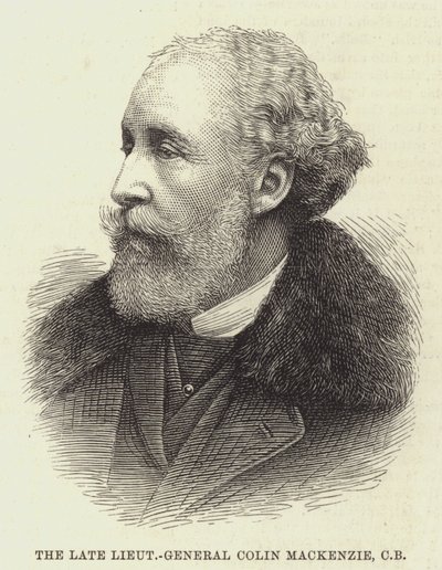 Rahmetli Korgeneral Colin Mackenzie, CB (gravür) by English School
