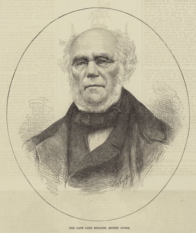 Rahmetli Lord Kinloch, İskoç Yargıç (gravür) by English School