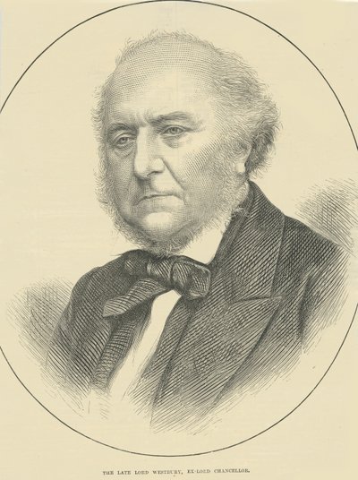 Rahmetli Lord Westbury, Eski Lord Şansölye (gravür) by English School