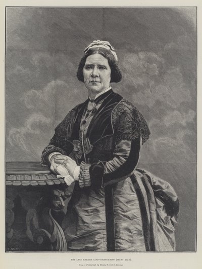 Merhum Madam Lind-Goldschmidt, Jenny Lind (gravür) by English School