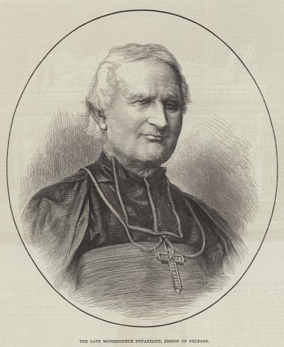 Geç Monsenyör Dupanloup, Orleans Piskoposu (gravür) by English School