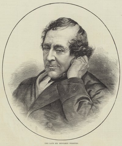 Merhum Bay Benjamin Webster (gravür) by English School