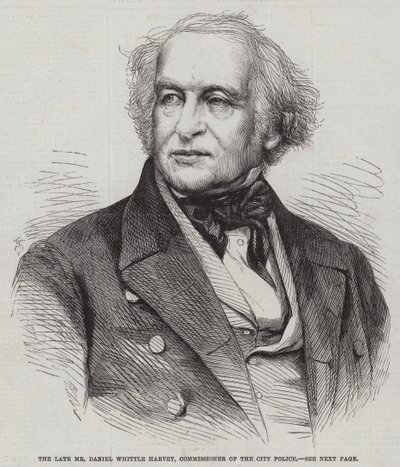 Rahmetli Bay Daniel Whittle Harvey, Şehir Polisi Komiseri (gravür) by English School