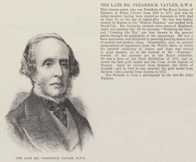 Merhum Bay Frederick Tayler, RWS (gravür) by English School