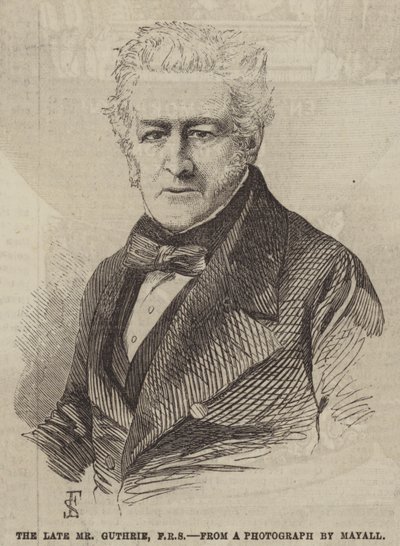 Merhum Bay Guthrie, FRS (gravür) by English School