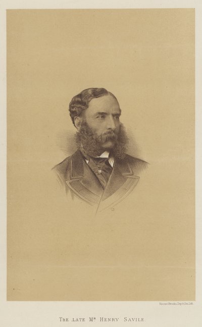 Merhum Bay Henry Savile (lito) by English School