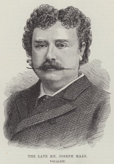 Merhum Bay Joseph Maas, Vokalist (gravür) by English School