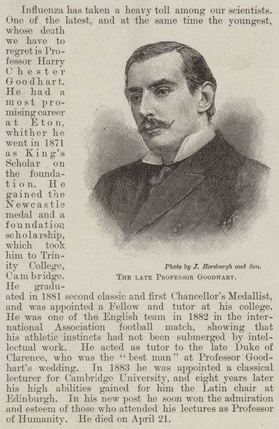 Rahmetli Profesör Goodhart (gravür) by English School