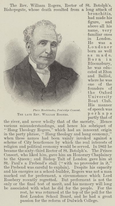 Rahmetli Muhterem William Rogers (gravür) by English School