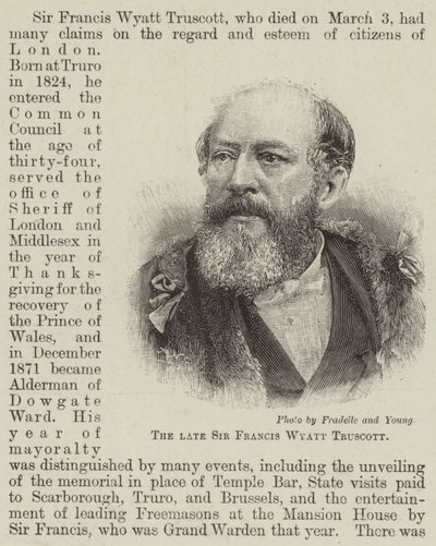 Merhum Sir Francis Wyatt Truscott (gravür) by English School