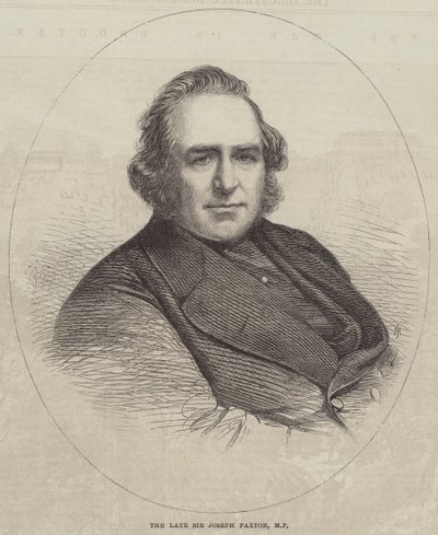 Merhum Sir Joseph Paxton, Milletvekili (gravür) by English School
