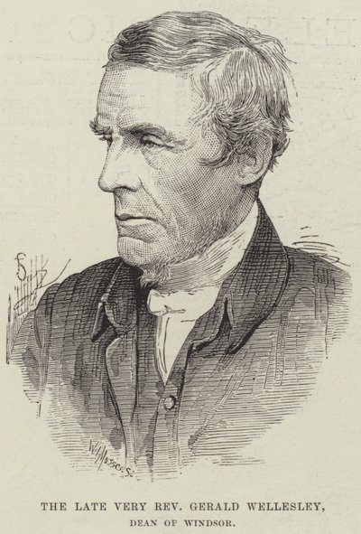 Rahmetli Muhterem Gerald Wellesley, Windsor Dekanı (gravür) by English School