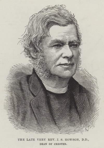 Merhum Çok Muhterem JS Howson, DD, Chester Dekanı (gravür) by English School