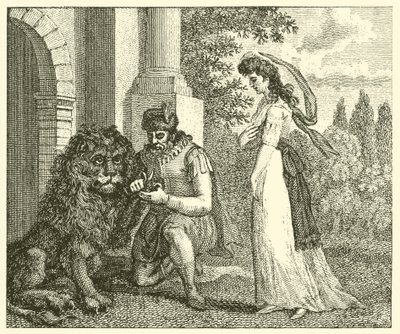 Aşık aslan (gravür) by English School