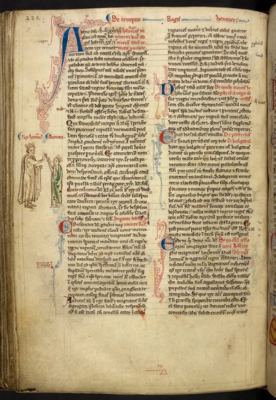 The Historia Anglorum'dan Henry III ve Eleanor of Provence'ın Evliliği, Matthew Paris, MS Royal 14 CVII, f. 124.v, c.1250-59 by English School