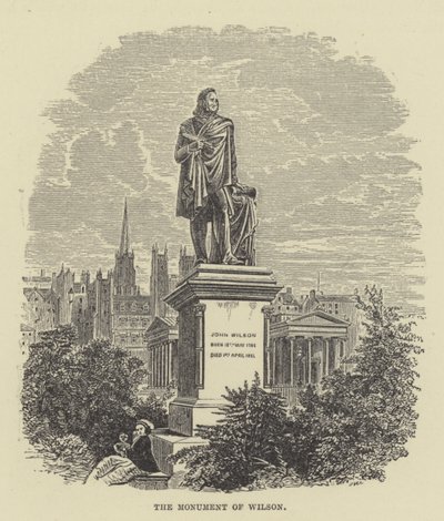 Wilson anıtı (gravür) by English School