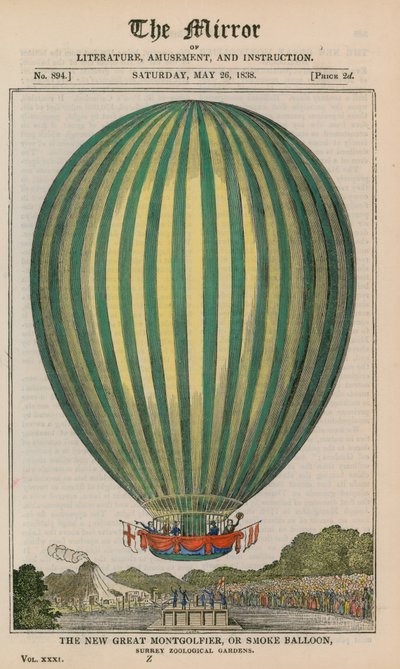 Yeni harika Montgolfier veya duman balonu by English School