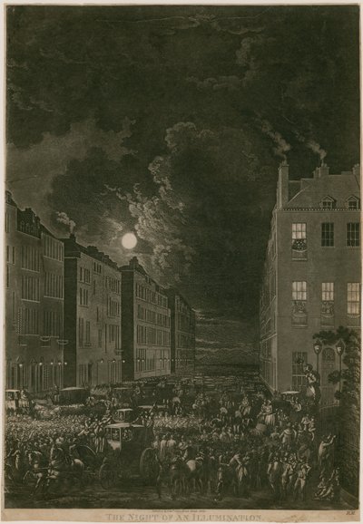 Aydınlanma gecesi, 29 Nisan 1802; Portman Meydanı, Londra by English School