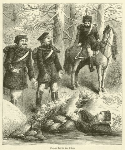Hendekteki Yaşlı Yahudi (gravür) by English School