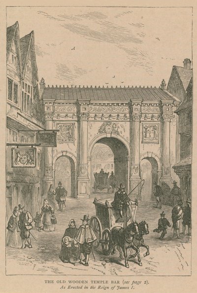 Eski ahşap Temple Bar by English School