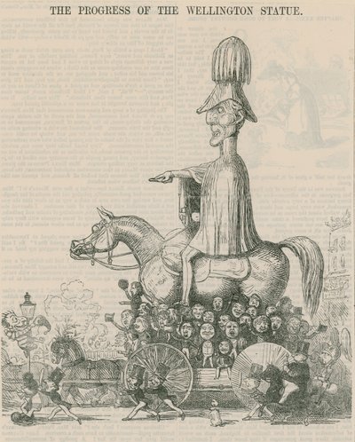 Wellington Heykeli'nin gelişimi, çizgi film by English School