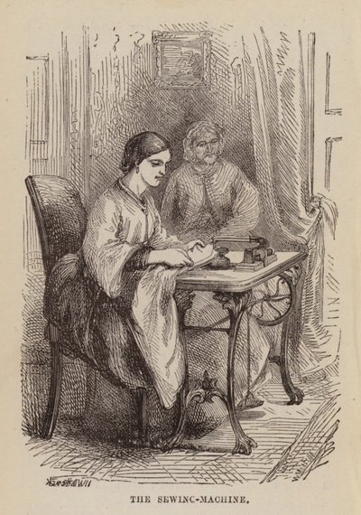 Dikiş makinesi (gravür) by English School