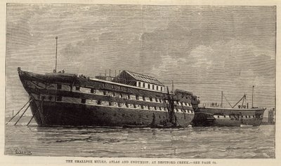 Çiçek hastalığı hulkları, Atlas ve Endymion, Deptford Creek