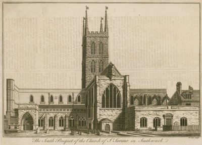St Saviours'un güney yönü, Southwark, Londra by English School