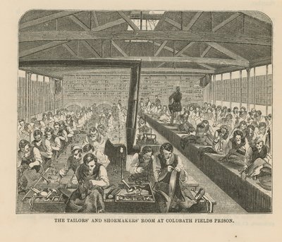Coldbath Fields Hapishanesindeki terziler ve kunduracılar odası by English School