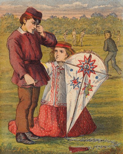 Yırtık uçurtma (renkli taş baskı) by English School